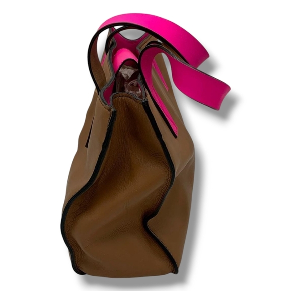 Kate Spade Bright Spot Avenue Grayce Leather Tote Cognac Brown & Pink - Picture 5 of 13